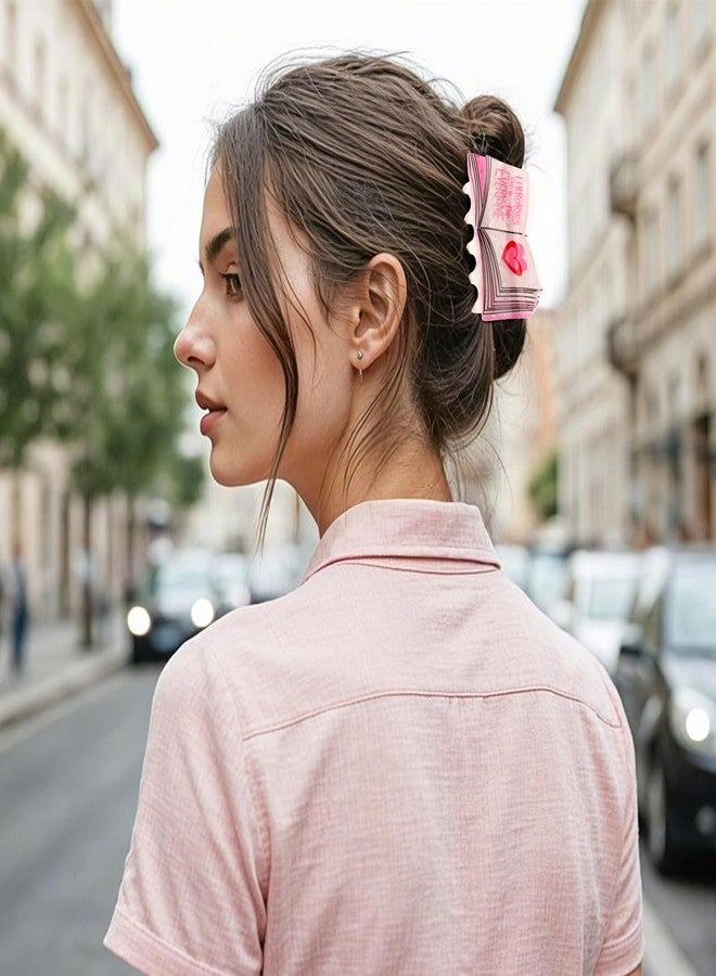 Hapdoo 1pc Funny Hair Clips, Book Shape Claw Clips Novelty Hair Accessories for Women Girls, Pink Teacher Book Claw Clips Gifts for Her - Image 5